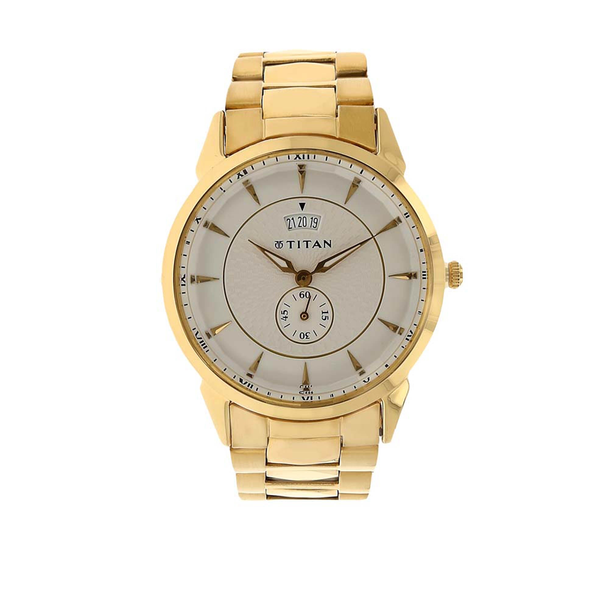 Buy Titan Quartz Analog with Date Silver Dial Stainless Steel