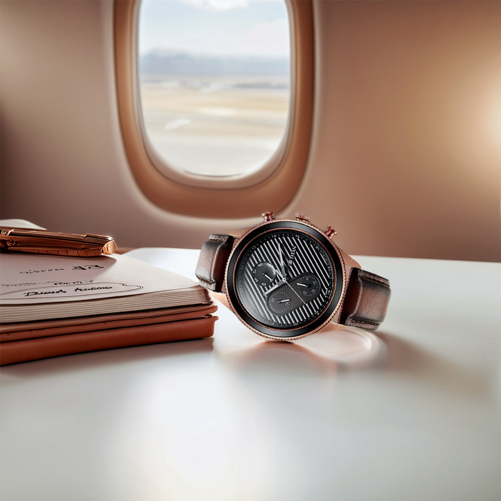 Đồng hồ Nam TITAN dây da Titan Edge màu Đen 46 mm - 1595NL03
