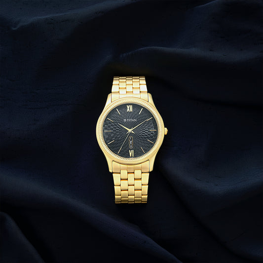 Đồng hồ Nam TITAN dây kim loại Null màu Đen 40 mm - 1824YM01