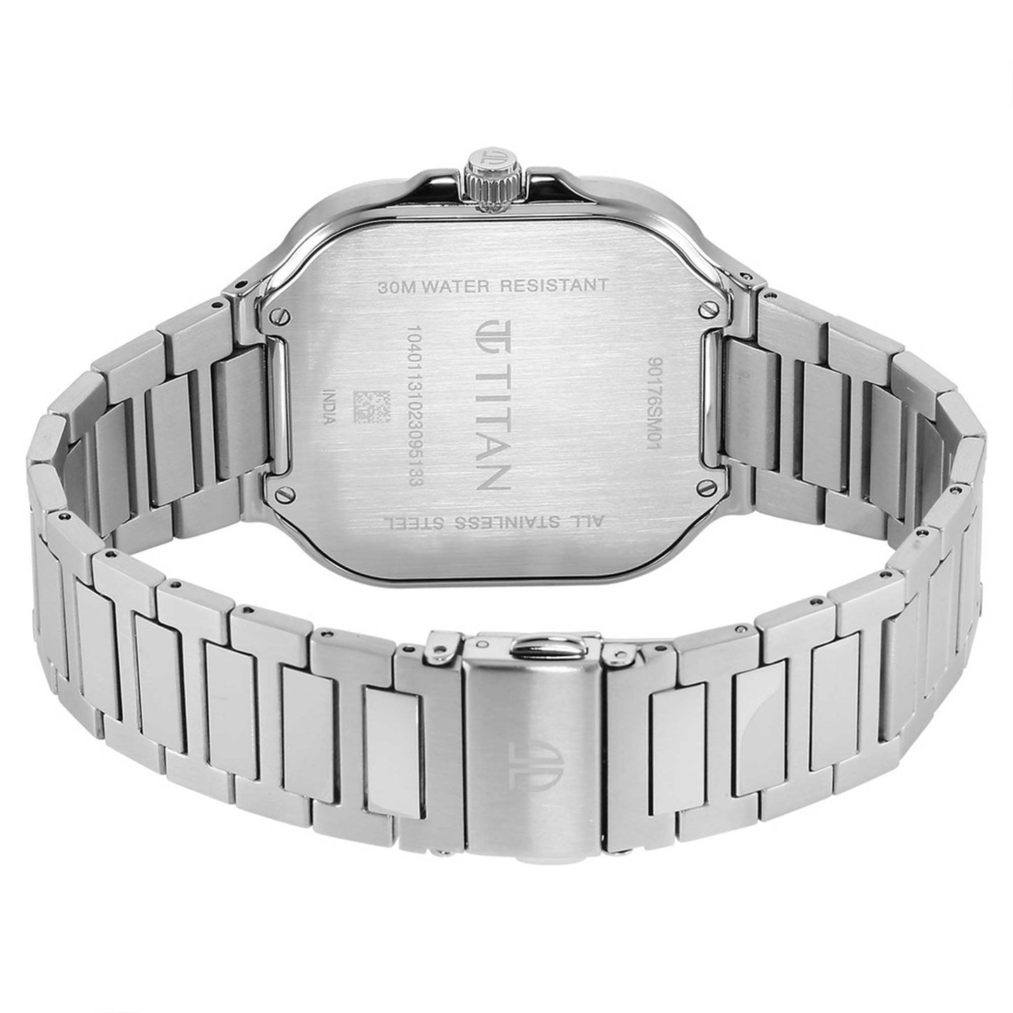 Đồng hồ Nam TITAN Classic Slim Square dây mặt màu bạc - 90176SM01