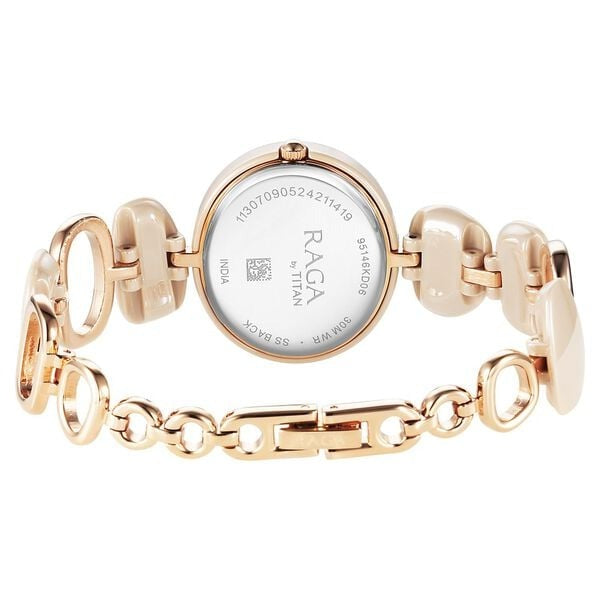 Đồng hồ Nữ TITAN RAGA dây Ceramic mặt màu nâu - 95146KD06