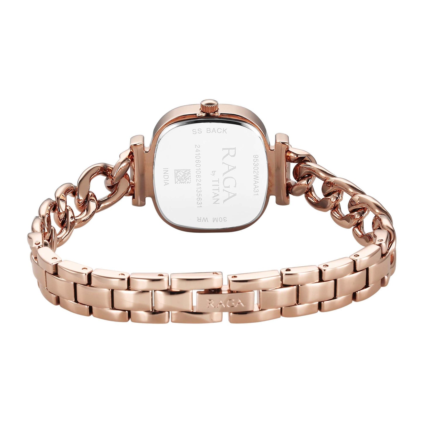 Đồng hồ Nữ TITAN RAGA dây thép không gỉ mặt màu vàng hồng - 95302WM01