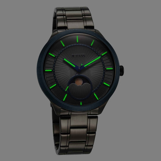 Titan Caelum Sun Moon Sub-Dial in Gunmetal Grey - Stellar Edition