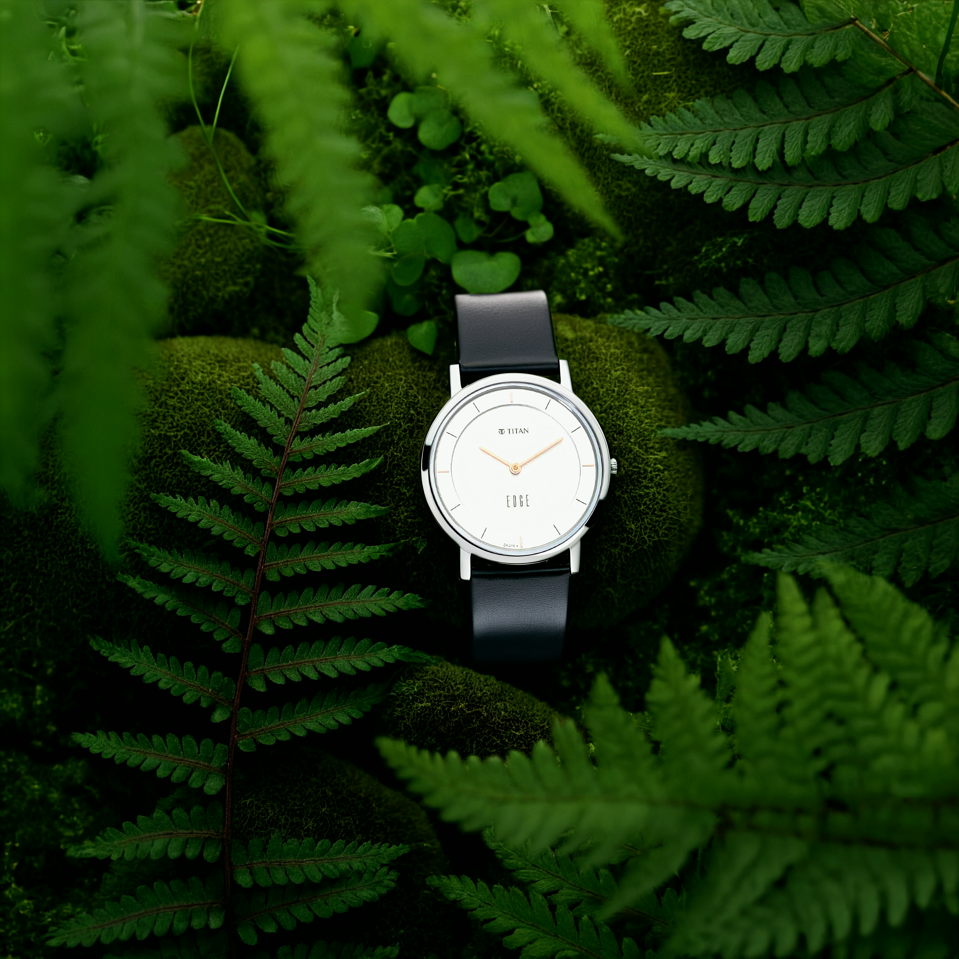Titan Quartz Analog White Dial Leather Strap Watch for Men