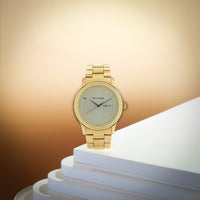 Đồng hồ Nam TITAN dây thép không gỉ Titan Champagne Dial Analog Watch for Men mặt Vàng 40 mm - 1650YM06