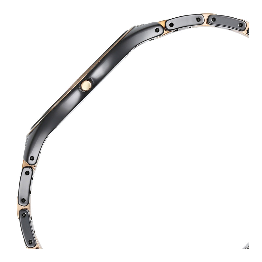 Đồng hồ Nam TITAN Edge Ceramic dây thép không gỉ mặt màu đen - 1696KC02