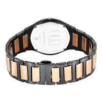 Đồng hồ Nam TITAN Edge Ceramic dây thép không gỉ mặt màu đen - 1696KC02