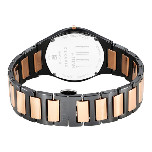 Đồng hồ Nam TITAN Null dây thép không gỉ mặt màu đen - 1696KC02