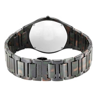 Titan Edge Ceramic Camo Quartz Analog Green Dial Ceramic Strap Watch For Men