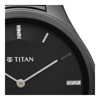 Đồng hồ Nam TITAN Null dây thép không gỉ mặt màu đen - 1696NC12