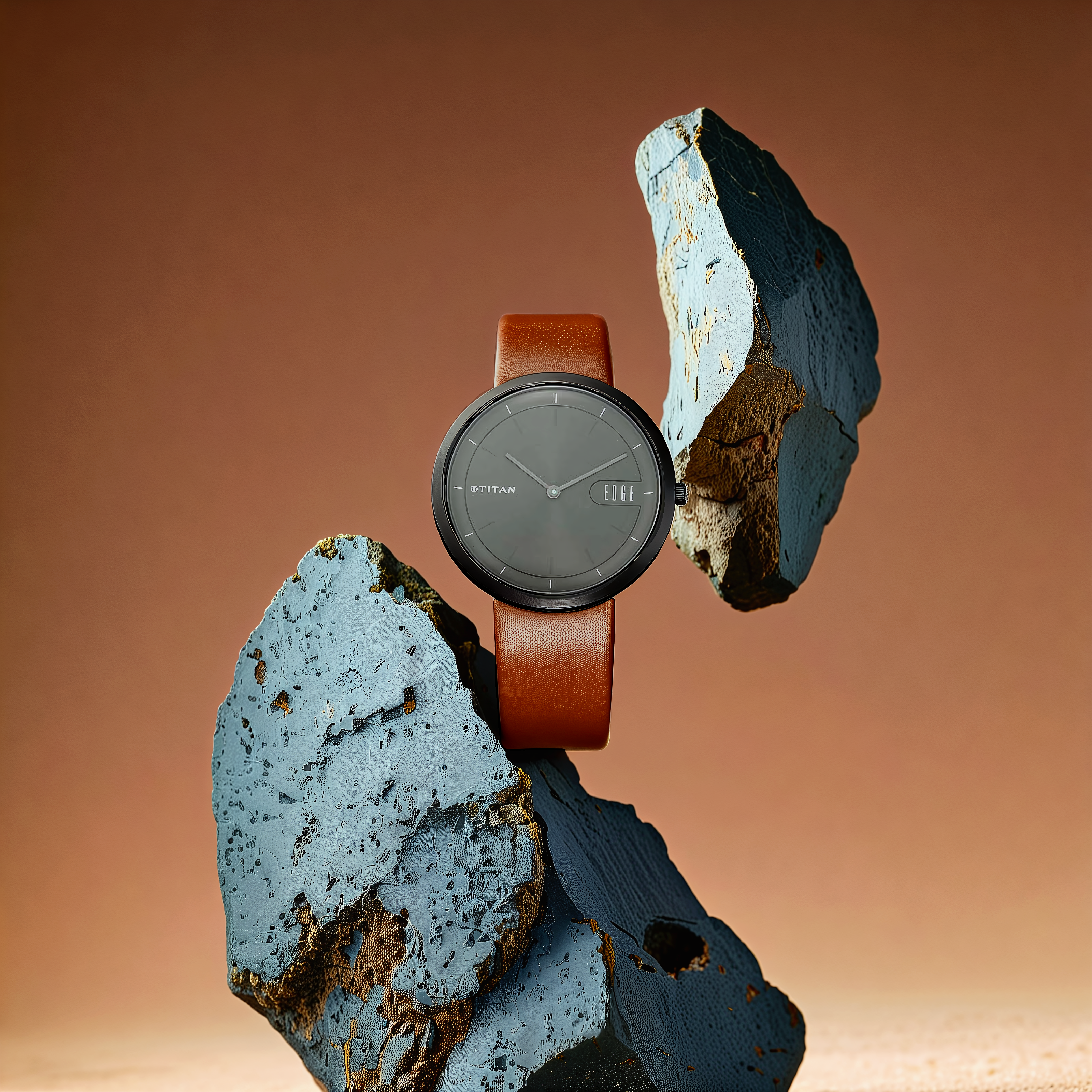 Đồng hồ Nam TITAN dây da Edge Zen màu Đen 40 mm - 1779NL01