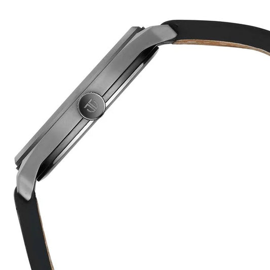 Titan Neo Economy V Grey Round Dial Leather Strap Watch For Men