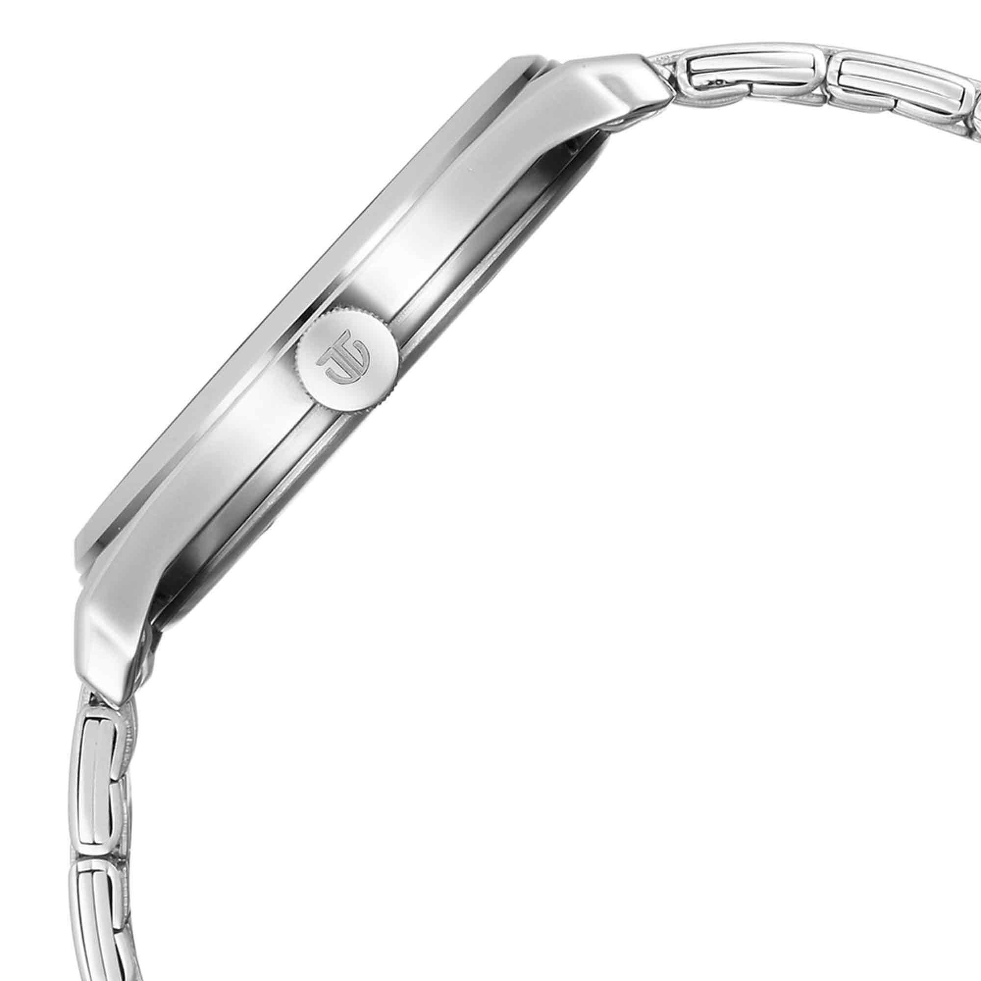 Đồng hồ Nam TITAN Titan Wrist Wit Quartz Analog Grey Dial Stainless Steel Strap Watch for Men dây thép không gỉ mặt màu đen - 1802SM10