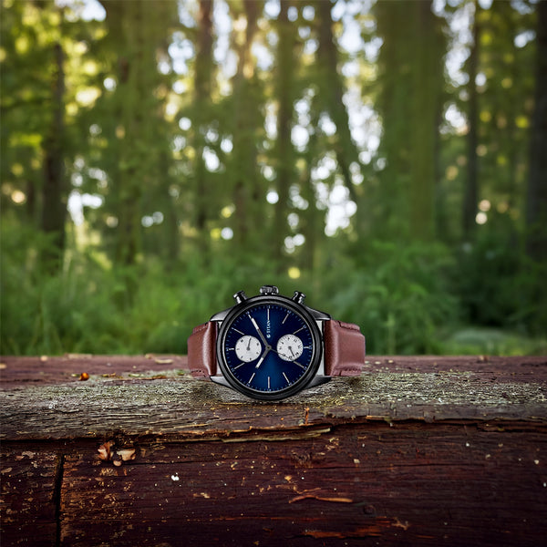 Đồng hồ Nam TITAN dây da ELMNT mặt màu Xanh 42 mm - 1805NL03