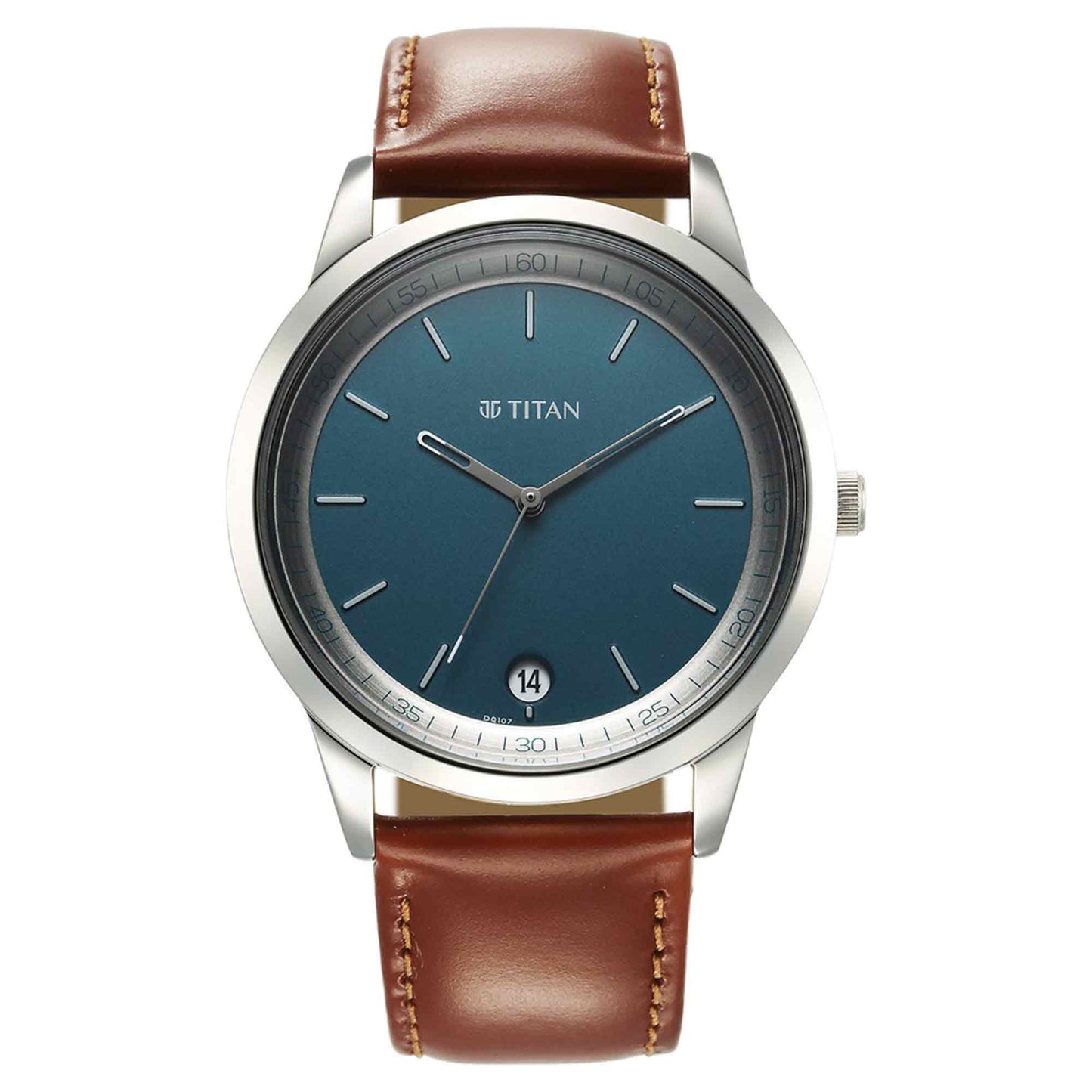 Đồng hồ nam TITAN 1806SL12 dây da - xanh da trời
