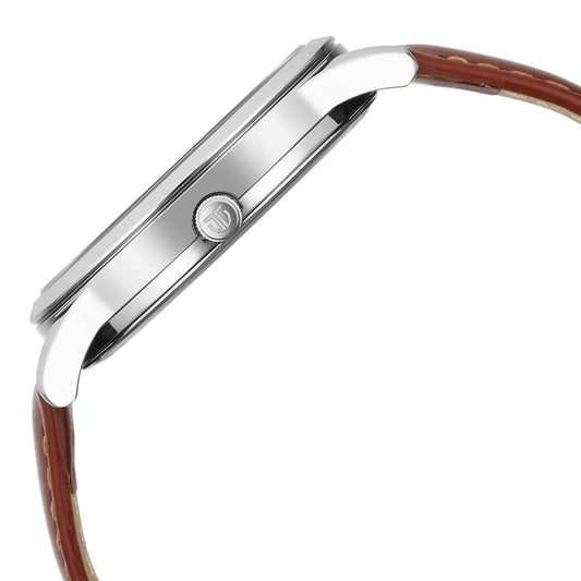 Titan Wrist Wit Quartz Analog with Date Blue Dial Leather Strap Watch for Men