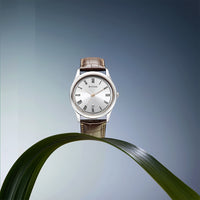 Đồng hồ Nam TITAN dây da Titan Trendsetters With Silver White Dial mặt màu Bạc 41 mm - 1823SL02
