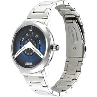 Titan Quartz Analog Blue Dial Stainless Steel Strap Watch for Men