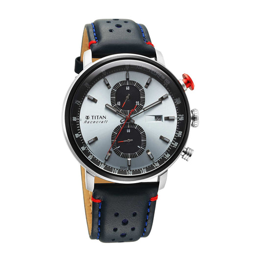 Titan Men Race Craft Stainless Steel Round Shape Watches(1857KL02)