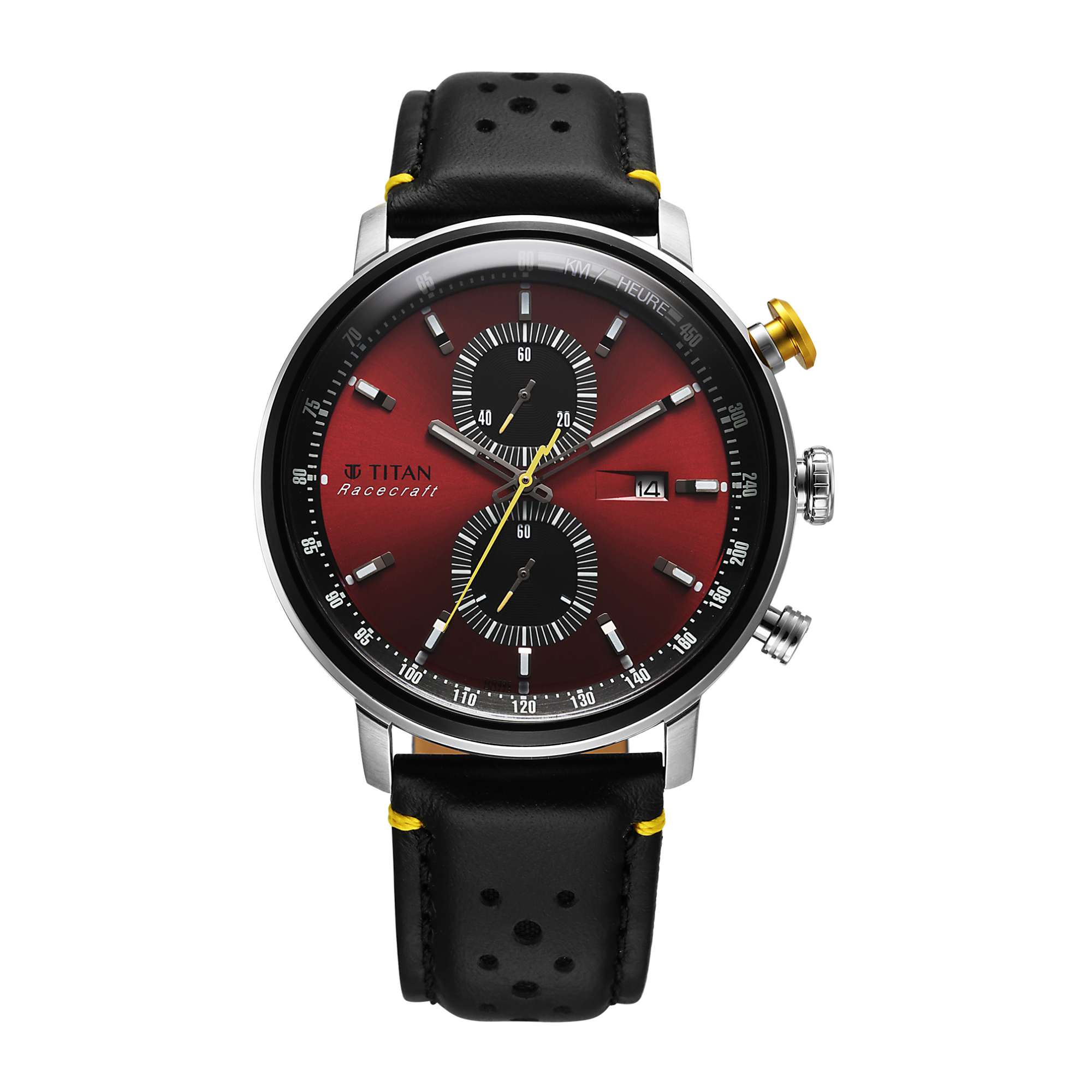 Titan Men Race Craft Stainless Steel Round Shape Watches(1857KL03)