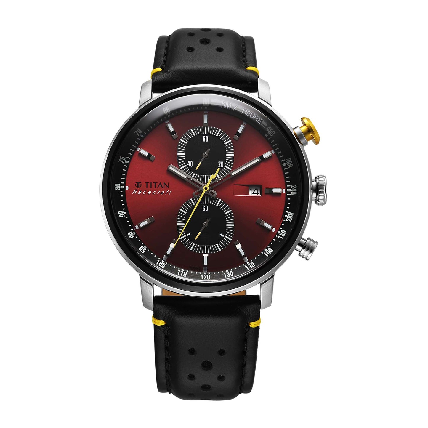 Titan Men Race Craft Stainless Steel Round Shape Watches(1857KL03)