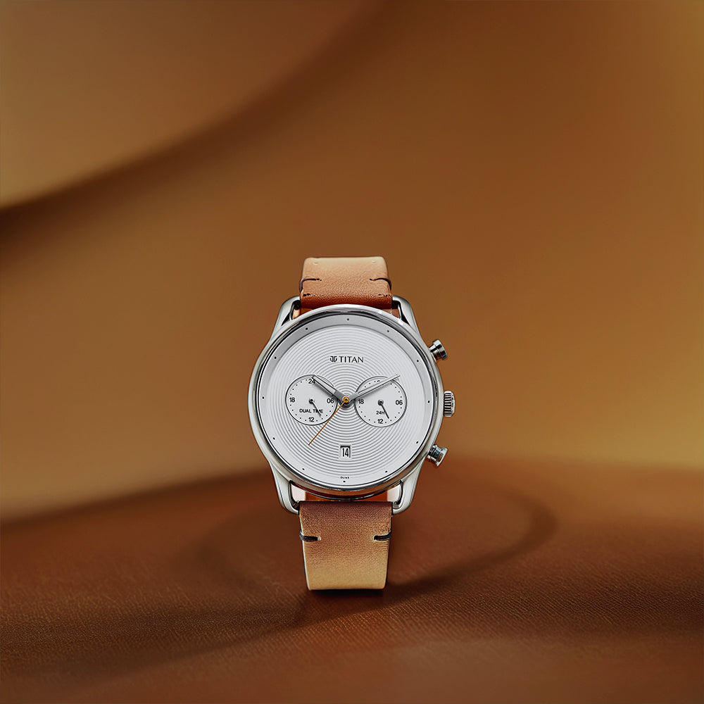 Đồng hồ Nam TITAN dây da Retro màu Xanh 43 mm - 1860SL03