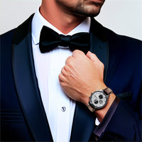 Titan Maritime White Dial Analog with Day and Date Leather Strap Watch for Men