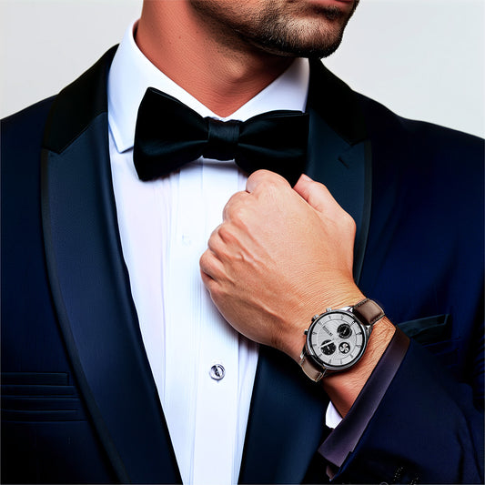 Đồng hồ Nam TITAN dây da Maritime 2 mặt màu Bạc 43 mm - 1873KL01