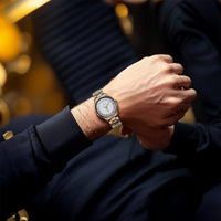 Đồng hồ Nam TITAN dây kim loại Regalia Opulent-4 mặt màu Xám 42 mm - 1875QM01