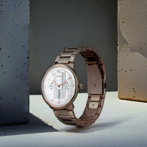 Đồng hồ Nam TITAN dây thép không gỉ Quartet mặt màu Xám 42 mm - 1882QM01