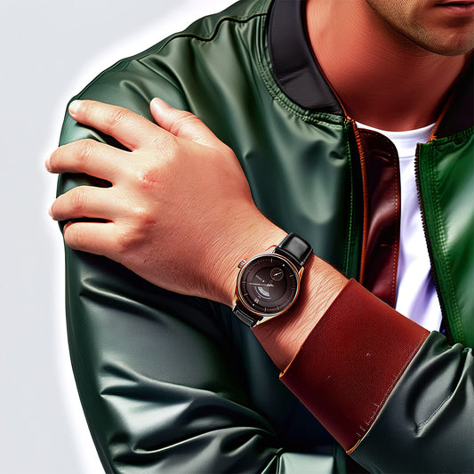 Đồng hồ Nam TITAN dây da Quartet mặt màu Nâu 43 mm - 1890WL01