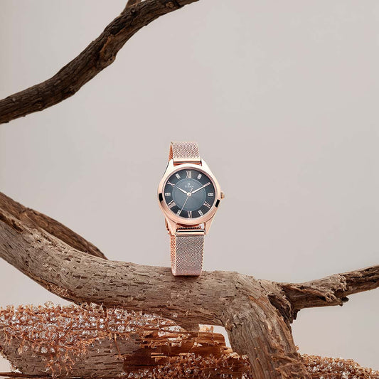 Đồng hồ Nữ TITAN dây thép không gỉ Titan Sparkle màu Anthracite 32 mm - 2565WM01