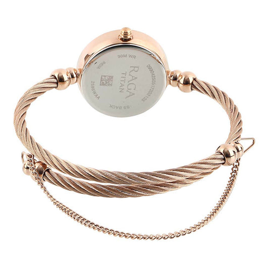 Titan Raga White Dial Alog Watch for Women (2586WM01)