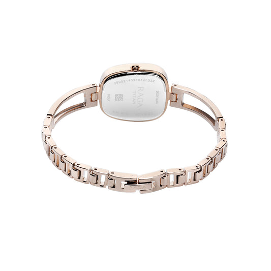 Titan Raga Viva Grey Dial Analog Rose Gold Metal Strap watch for Women