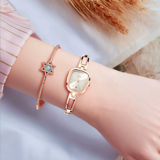 Đồng hồ Nữ TITAN dây kim loại Raga Viva mặt màu Xám 25 mm - 2604WM01