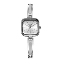 Titan Raga Silver Square Dial Stainless Steel Analog Watch for Women