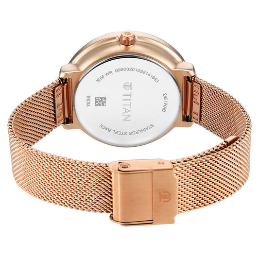 Titan Neo Green Dial Analog Stainless Steel Strap Watch for Women