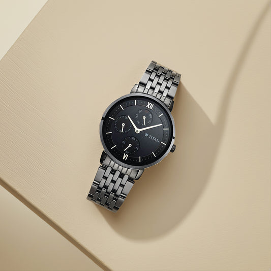 Đồng hồ Nữ TITAN dây kim loại Ladies Neo V màu Đen 34 mm - 2652NM01