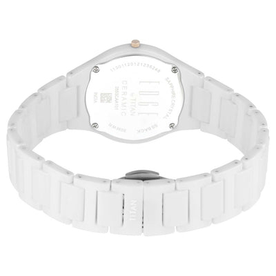 Titan Edge Ceramic White Dial Analog Ceramic Strap watch for Women