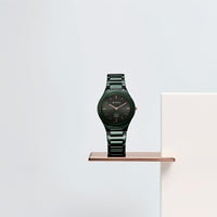 Đồng hồ Nữ TITAN Ceramic Edge Ceramic mặt màu Xanh Lá 34 mm - 2653QC06