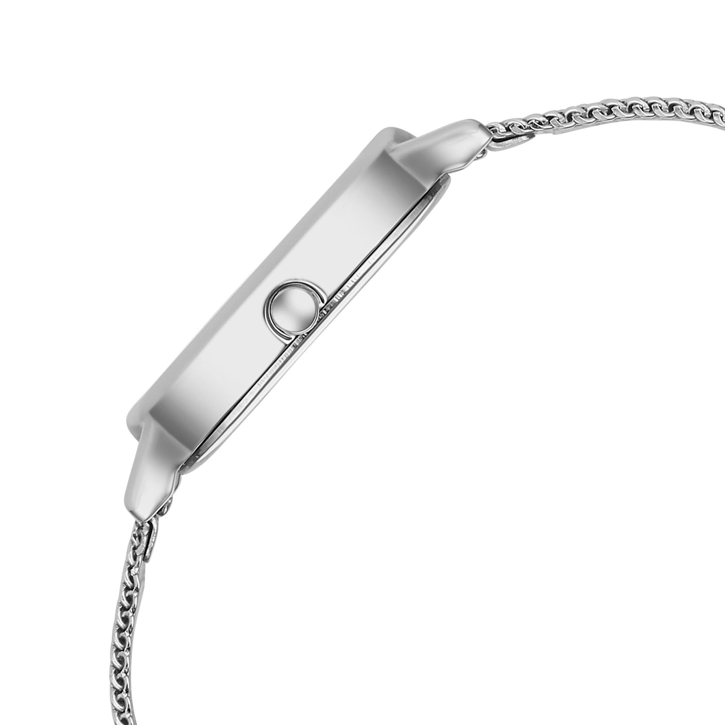 Titan Raga Silver Oval Dial Stainless Steel Analog Watch for Women