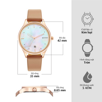 Đồng hồ Nữ TITAN Pastel Dreams dây da mặt màu xà cừ - 2670WL03