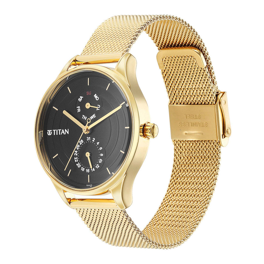 Titan Neo Workdays Black Dial Multi Stainless Steel Strap watch for Women