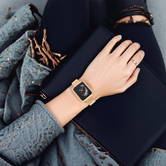 Đồng hồ Nữ TITAN dây thép không gỉ Wander mặt màu Đen 32 mm - 2676WM01