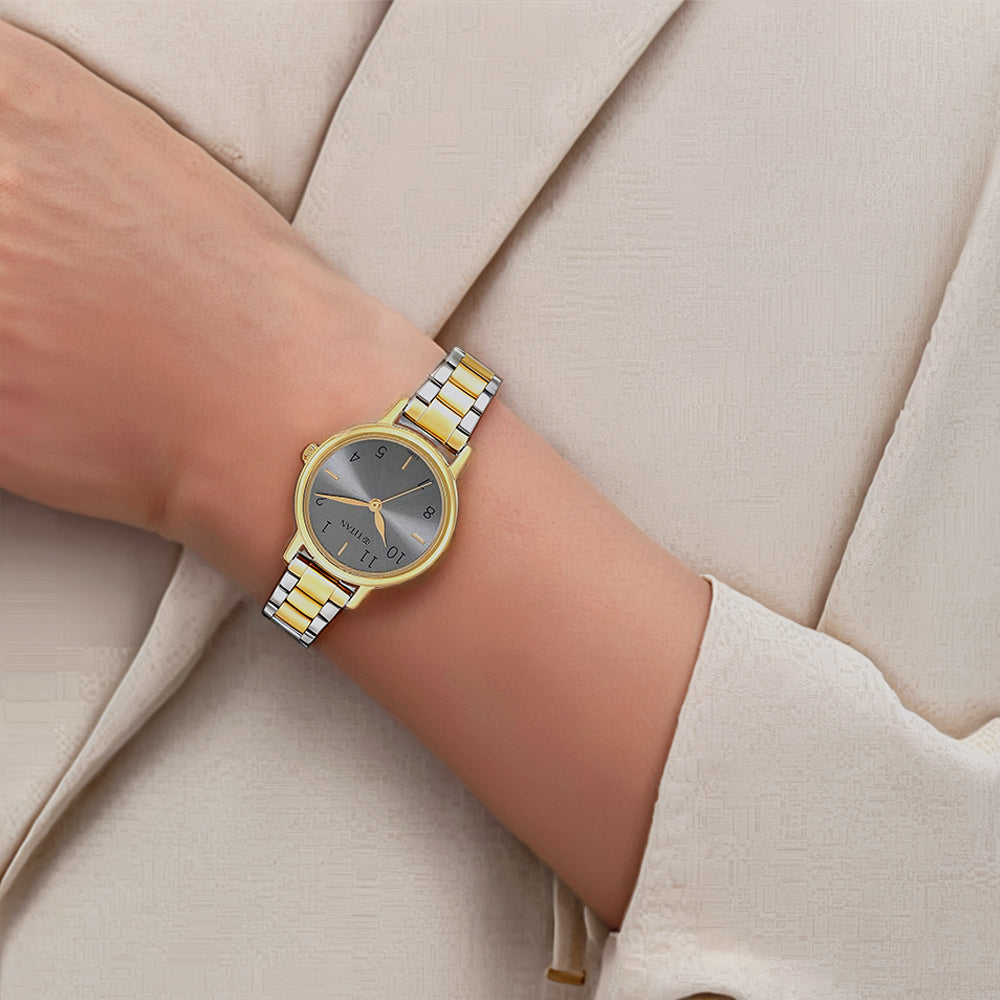 Titan Karishma Grey Dial Analog Stainless Steel Strap watch for Women