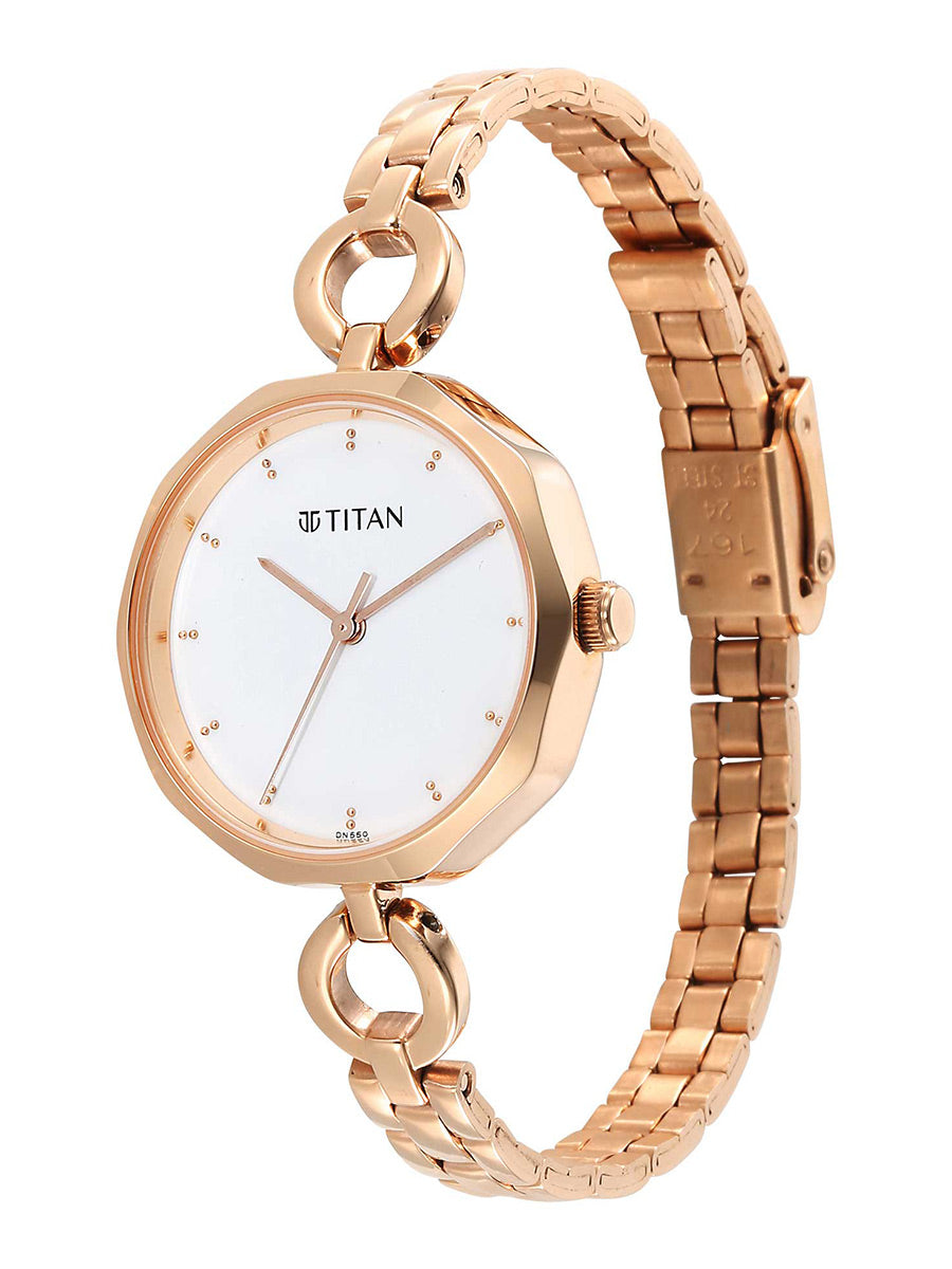 Đồng hồ Nữ TITAN dây thép không gỉ Karishma Ladies Festive '23 mặt màu Trắng  - 2702WM01