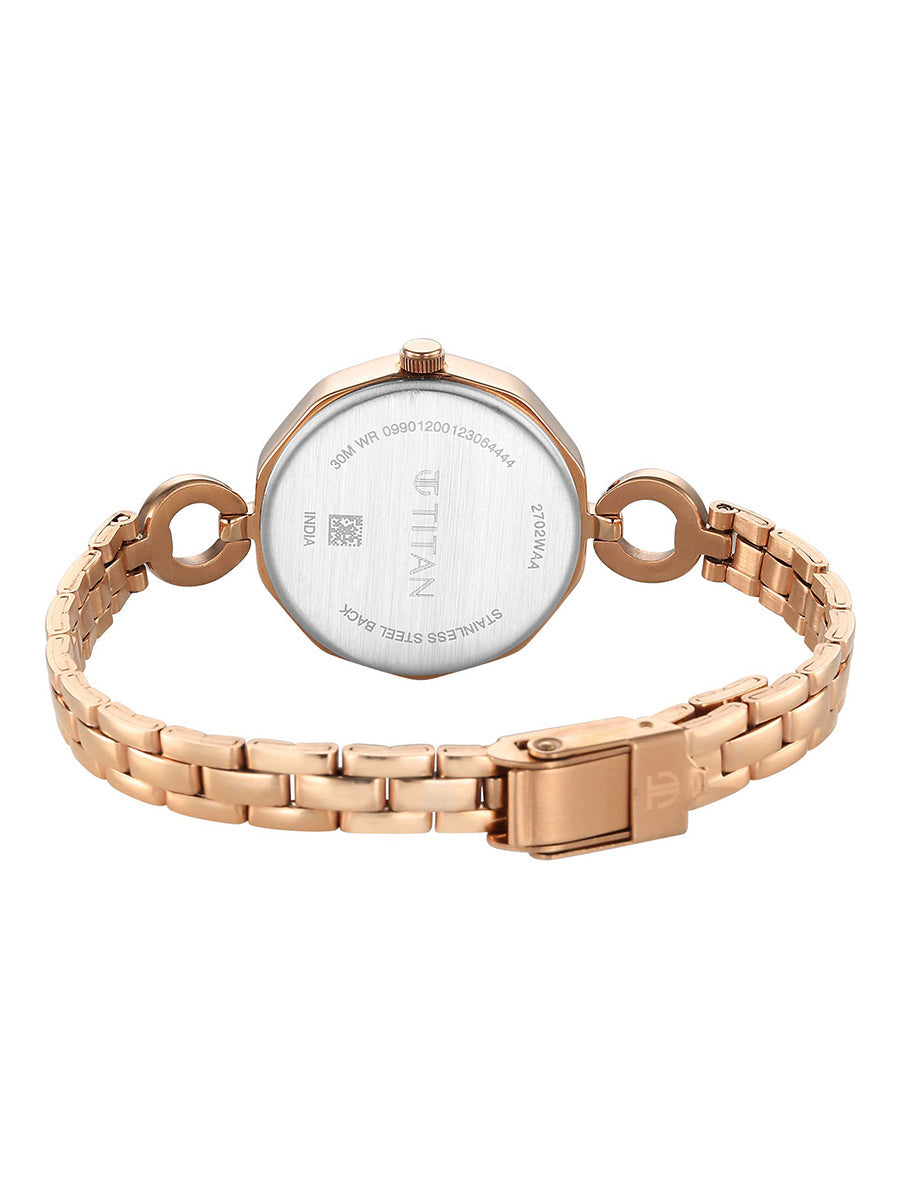 Đồng hồ Nữ TITAN dây thép không gỉ Karishma Ladies Festive '23 mặt màu Trắng  - 2702WM01