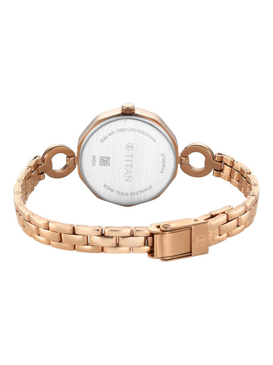 Đồng hồ Nữ TITAN dây thép không gỉ Karishma Ladies Festive '23 mặt màu Trắng  - 2702WM01