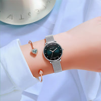 Titan Noir Blue Dial Analog Metal Strap Watch for Women