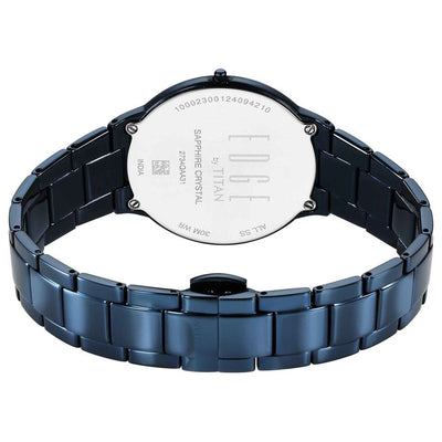 Titan Edge Metal Ladies Allure Quartz Analog Rich Mother Of Pearl Dial Stainless Steel Strap Watch For Women